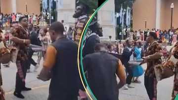 Igbo student schooling abroad invites Oghene group to his graduation party, dances in viral video