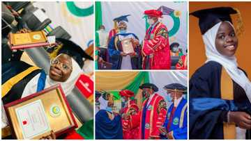 Young Nigerian lady emerges overall best student of her faculty, gets presented award by Osun state governor