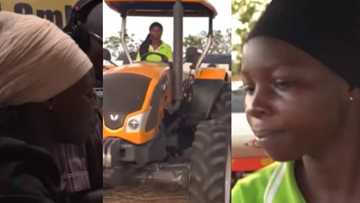 Woman makes history as the 'first' licensed tractor driver in northern Ghana, says she's excited