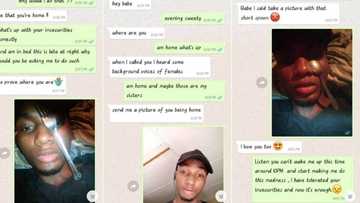Man goes extra mile to show girlfriend he's really at home, takes photos with spoon & fork