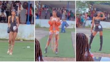 Trending video from Delta state university SUG pageantry leaves netizens amused: "Dem dey strong face"