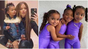 Khloe Kardashian Shares Adorable Photos of Daughter True With Cousins in Matching Purple Outfits