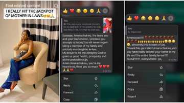 "I really hit jackpot": Nigerian lady says as she shares messages husband's mum sent to her on WhatsApp