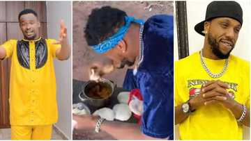 “We caught him fufu-handed”: Zubby Michael threatens to get Charles Okocha arrested in funny video, many react