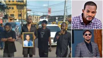Uche Maduagwu obstructs traffic as he & others hit the street to mourn BBNaija’s Rico Swavey, video trends