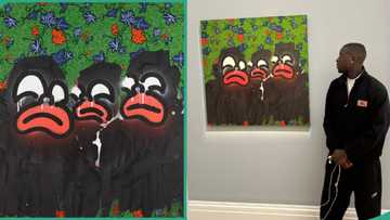 "Sold for N56m": Artwork named 'Three Yoruba Brothers' by Nigerian artist auctions in UK for £31,000