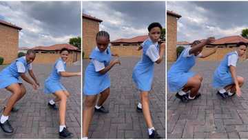"They should be in the classroom": 2 girls in blue uniform show off accurate dance moves, video goes viral