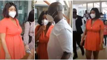 Regina Daniels makes first public appearance after delivery, goes shopping with family (video)