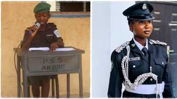 Nigerian lady who attended police secondary school as a child becomes police officer, posts throwback photo