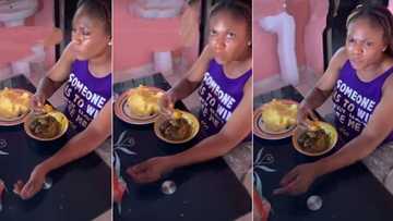 "Can't you be like Tiwa Savage?" Nigerian man slams wife for consuming big plate of eba, putting on weight