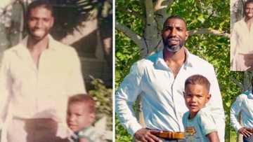 Man recreates adorable photo of him and his dad 30 years apart, new version with his son stirs reactions