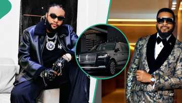 KCee acquires 2 luxury cars, clips trend as Chidi Mokeme, others celebrate him: "Money na water"