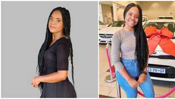 Young lady celebrates buying her first car with emotional message, sends many people into frenzy