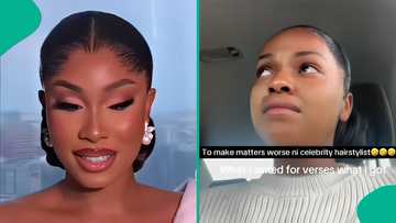 Lady shares funny hairstyle stylist did for her: "E reach to cry"