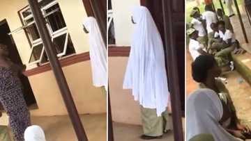 Ke uztaziya: Bidiyon yadda aka caccaki 'yar bautar kasa bisa sanya zungureren hijabi da siket a sansanin NYSC