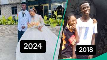 Nigerian couple celebrates marriage after six years of dating, shares wedding photos