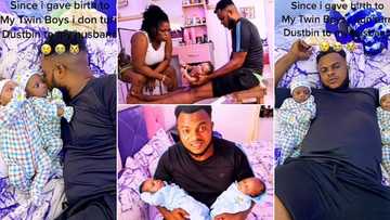 "My husband treats me like dustbin since I gave birth to twin boys": Nigerian lady shares video of husband, people react