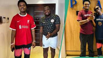 "He dey help d needy": Clips of Yung Duu rocking Blord's trousers & shoes after visiting him trend