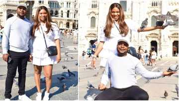 Ubi Franklin's baby mama Sandra Iheuwa vacations with hubby, addresses those saying she's flaunting marriage