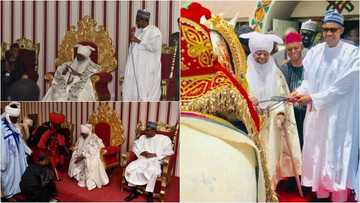 Kaddamar da ruwan Zaria: Sarkin Zazzau ya yi ma Buhari babbar kyauta (Hoto)