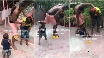"Good job my son": Boy defends his mother after she pretends to be fighting with dad, video goes viral