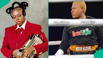 Teni reacts after actress Nkechi Blessing challenges her to boxing match