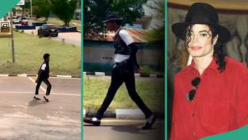 Young man moonwalks fast as he dances like Michael Jackson on road, his video impresses people