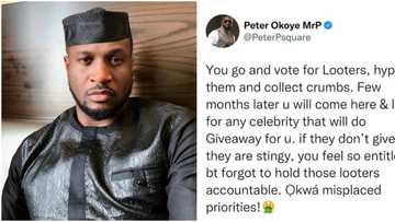 Singer Peter PSquare slams youths who vote for looters and harass celebs for giveaway