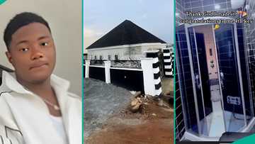 Young man builds massive bungalow from scratch, shows off luxury interior, Nigerians react