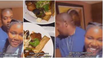 “Baba dey try avoid camera”: Video trends of Don Jazzy on private movie date with young lady, fans react