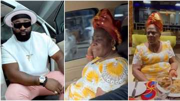 "Why you no give me make I take am enjoy?" Harrysong's grandma shocked over 30k food as he takes her on a date