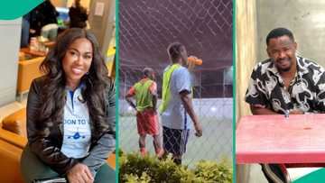 Uche Jombo taunts Zubby Michael as he runs off pitch, takes energy drink: “C Ronaldo no do pass dis”