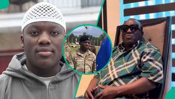 Saheed Osupa becomes proud dad as son gets enlisted in US Army, clip trends: "Make e no catch Zazu"