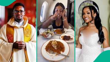 Father Kelvin Ugwu comments on video of Chioma eating in private jet: "People are asking God questions"
