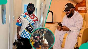 Moment Timaya Fell Off Stage While Performing Trends: "Na That Bouncer Cause Am"