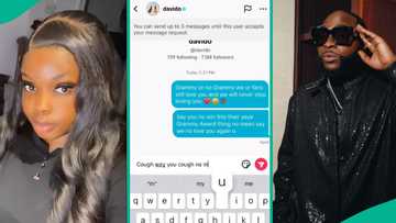 Grammy Award: Lady goes viral over messages she sent singer Davido on TikTok, fans react