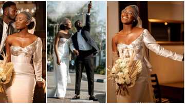 Unconventional wedding dress: Bride rocks classy corset dress for her big day