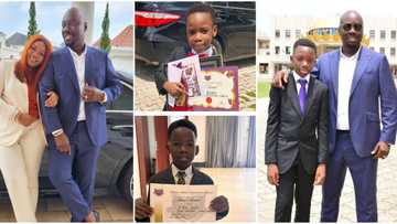 Obi Cubana and wife Lush Eby rejoice as their 3 sons bag awards at school: "Keep them coming sons"