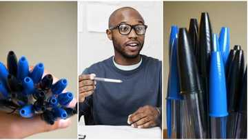 "It does not drink blood": Man shares video, gives reasons why pen caps have holes, stuns many