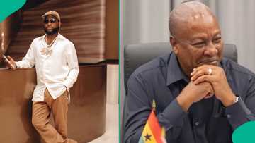 Davido describes Ghana President Mahama’s character after video of his conduct in church trends