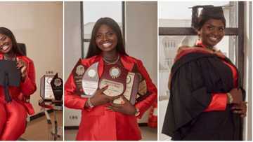 Beautiful photos as 18-year-old tops her class, clears 5 awards as she graduates with first-class