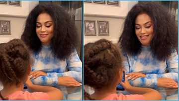 Nadia Buari's pretty daughter reads bible, netizens drool at heart-warming video: "Role model"