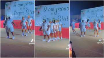 "I couldn't keep my eyes off her": Plumpy corps member displays cool dance moves, leads ladies in camp