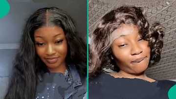 Lady 'bows head' in shame after seeing old video of herself crying to ex-boyfriend who broke up
