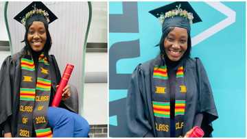 Nigerian lady bags first class and two qualifications from two London universities, lists achievements