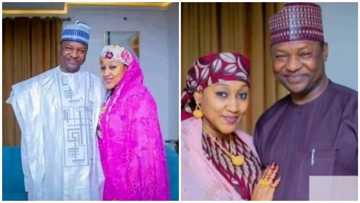 Kyawawan hotunan Ango AGF Malami da amaryarsa Nana Hadiza Buhari sun bayyana