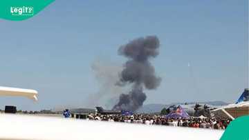 Tears as military aircraft tragically crashes during parade