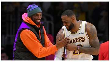 LA Lakers star Lebron James pays emotional tribute to basketball legend Kobe Bryant