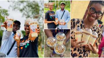 "My parents didn't let me take garri": ABSU student introduces garri parfait for sale, Nigerians show interest