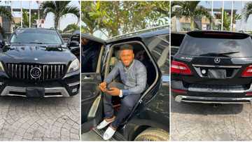 “Christmas gift came early”: Nollywood actor Lucky Oparah gushes over self as he acquires an expensive new car